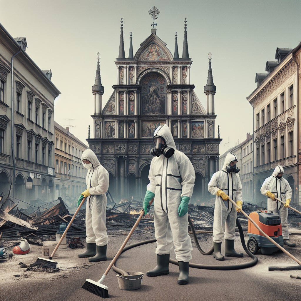 Czyszczenie po pożarze Łódź
